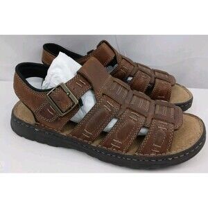 Journeys Fisherman Open Toe Sandals Brown Leather Y2K 90s Shoes Mens Size 10 M